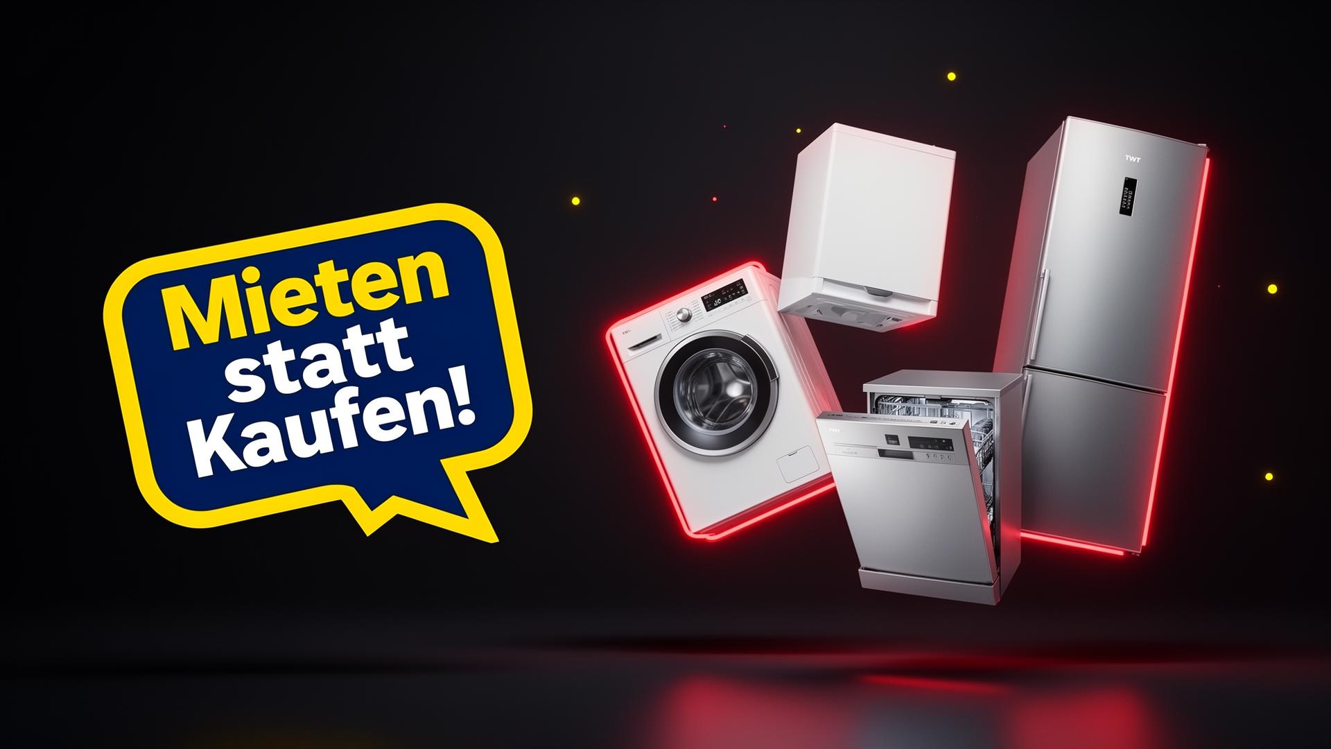 Mieten statt Kaufen bei TWT Digital Wenden – TVs, Haushaltsgeräte und Smartphones via Wertgarantie: Fernseher, Waschmaschine, Trockner, Geschirrspüler, Kaffeevollautomat, Herd, Mikrowelle und Airfryer